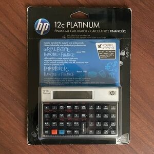HP 12c Platinum Financial Calculator - Black and Silver